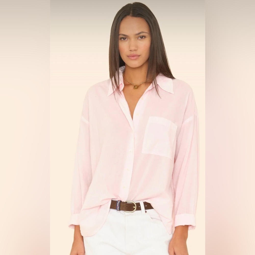 Xirena Sydney Oversized Button up Shirt in Orchid
